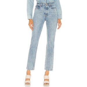 GRLFRND Karolina High Rise Straight Crop Jeans, size 27